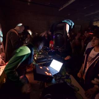 DJ lighting up the Hanukkah celebration with dubstep beats