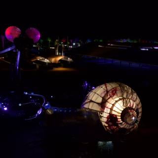 Glowing Shell Shines Through Coachella Night Sky