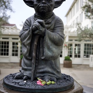 Yoda Statue at Skywalker Ranch with Offering