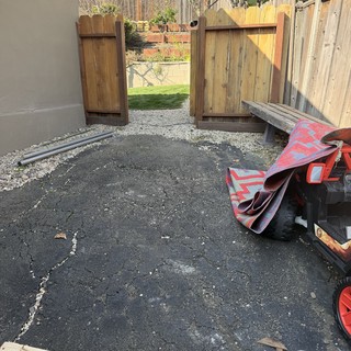 Residential Backyard Gate Under Construction Project