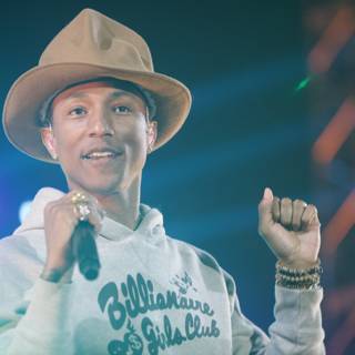 Pharrell Rocks the Cowboy Hat at the O2 Arena