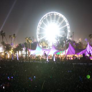 Coachella Crowd Gathers Under the Night Sky