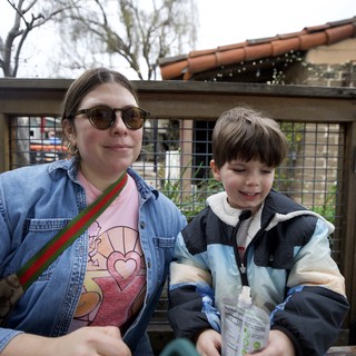 Mother and Son at Outdoor Zoo Venue