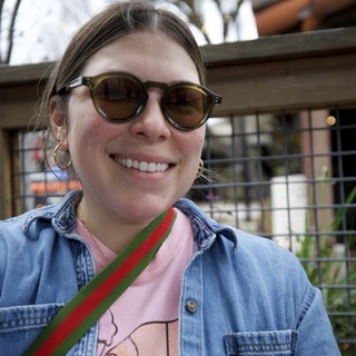 Sunny Day Portrait with Round Sunglasses