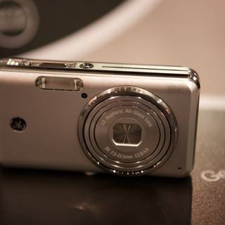 Shiny Silver Digital Camera