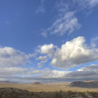 Desert Horizon under an Azure Sky