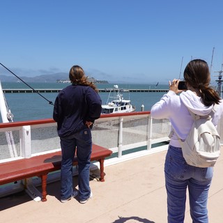 Ferry Passengers Viewing San Francisco Bay Waters