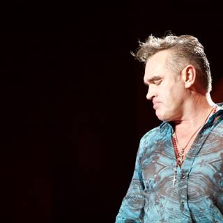 Morrissey Takes Center Stage in Blue