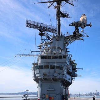 USS Hornet Island Superstructure and Communication Array