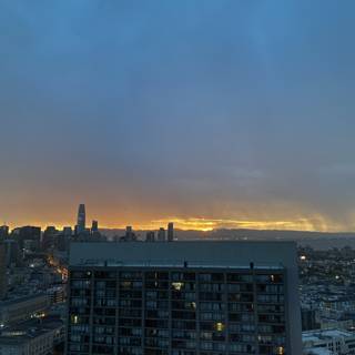 Majestic Sunset over the San Francisco Cityscape