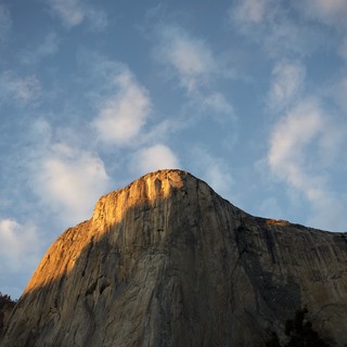 Golden Hour Light on El Capitan's Granite Face