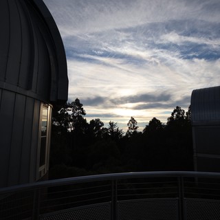 Twilight Sky Over Chabot Observatory Domes