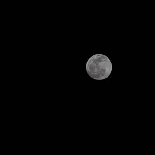 Illuminated Moon in the Night Sky