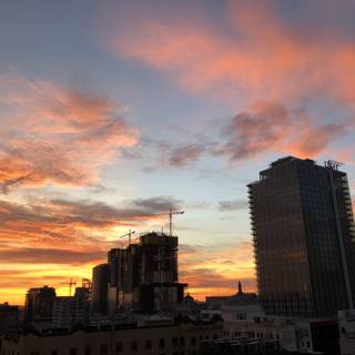 A Majestic Sunset Over the Metropolitan City