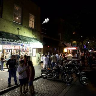 Nighttime Crowd at Austin Restaurant