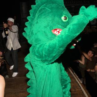 Party with a Green Dinosaur Mascot