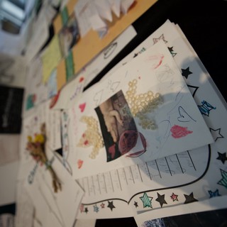 Scattered Memory Pages and Personal Keepsakes Display