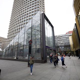 Modern Glass Entrance to London Underground Station