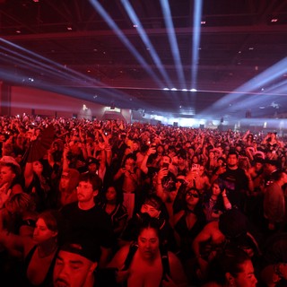 Massive Crowd Electrified by Red Lights at Wobbleland