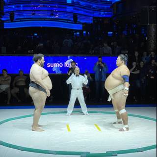Sumo Wrestlers Entertain Crowd at Caesars Palace