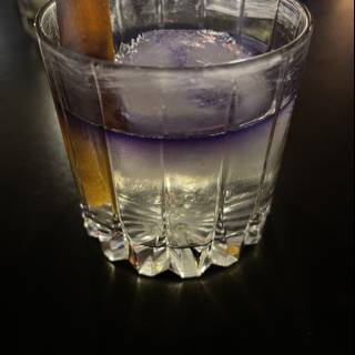Purple Cocktail in a Frozen Glass