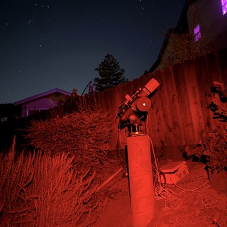 Backyard Astrophotography Setup Under the Stars