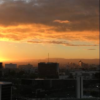 Urban Sunset over Los Angeles