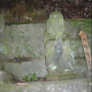 Stone Buddha Statue on Ledge