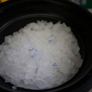 Frozen Crystals in a Bowl of Ice
