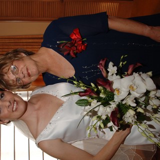 Bride and Mother Wedding Day Portrait