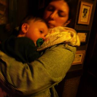 Embracing Baby Wes at Disneyland