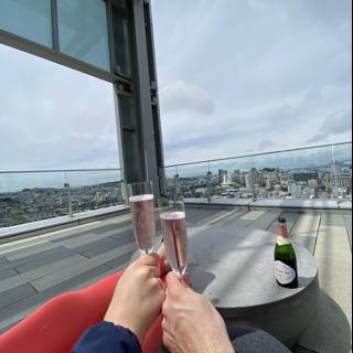 Champagne Toast Overlooking San Francisco
