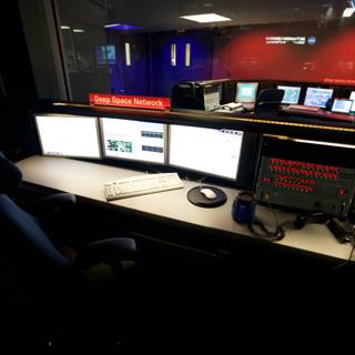 11-Monitor Desk in JPL Mission Control Room