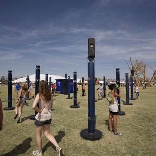 Gathering around the Coachella Pole