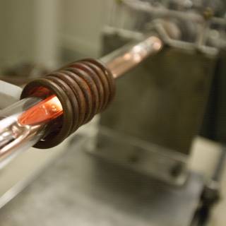 Heating Copper Wire in Manufacturing Machine