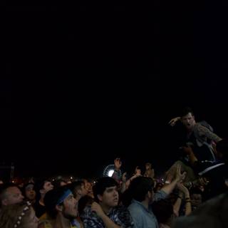 Crowd surfing at Coachella concert