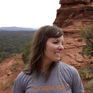 Smiling Woman at Sedona Red Rock Vista