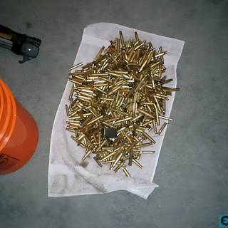 A mountain of ammunition