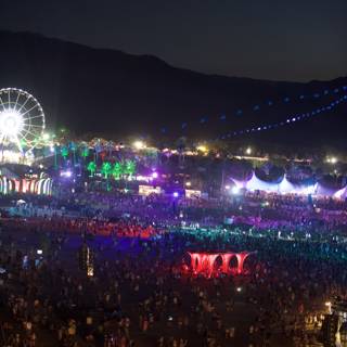 Sparkling Sky and Electric Crowd at Coachella Festival