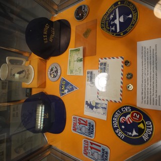Apollo 12 Moon Mission Memorabilia Display at USS Hornet Museum