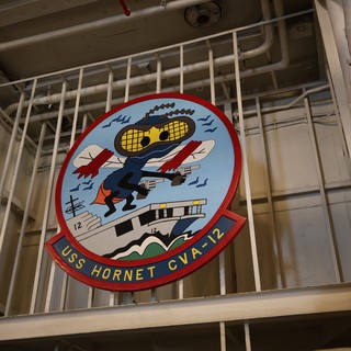 USS Hornet CVA-12 Squadron Emblem Display