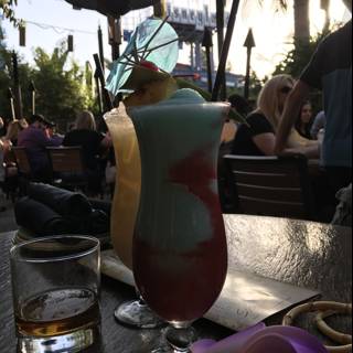 Colorful Vase and Drinks at the Disneyland Hotel
