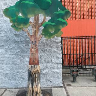 Tree Sculpture Amongst Urban Architecture