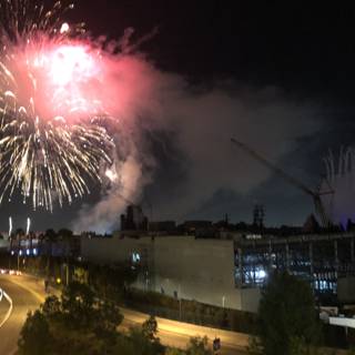 Fireworks illuminate the Metropolis