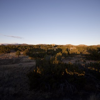 Golden Hour Over New Mexico Desert Landscape