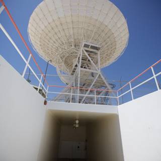 White Satellite Dish in a Building