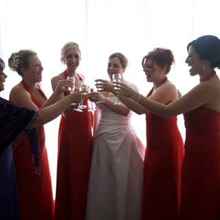 Red Dress Bridesmaids' Toast