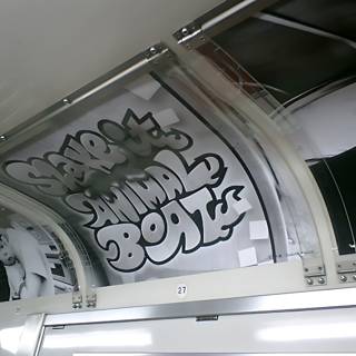 Graffiti-Decorated Subway Train in Tokyo