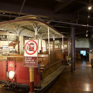 Red Trolley Car in Museum