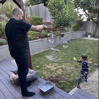 Backyard Bubble Playtime